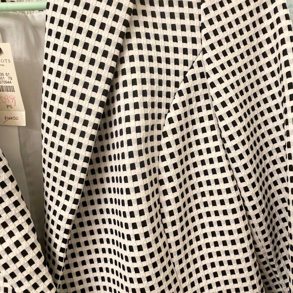 NWT black&white checked Talbots blazer - Picture 5 of 8